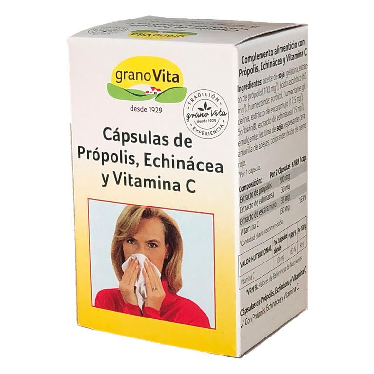Propolis Echinacea y Vitamina C 75 Capsulas | Granovita - Dietetica Ferrer