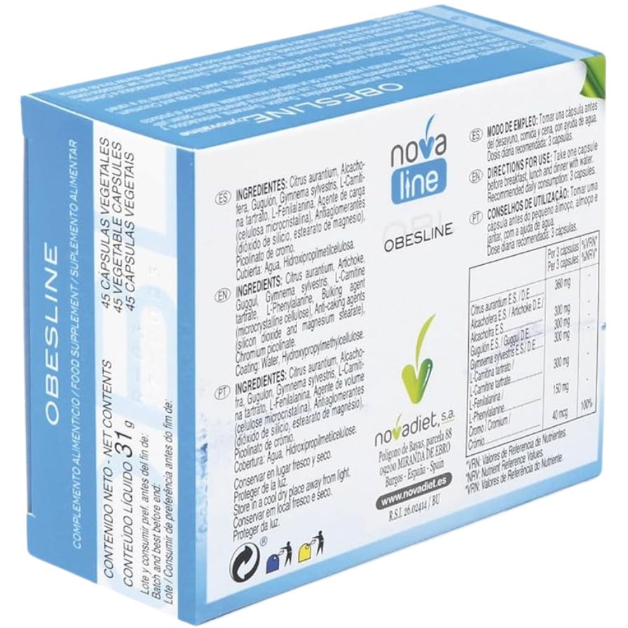 Obesline 45 cápsulas | Novadiet - Dietetica Ferrer