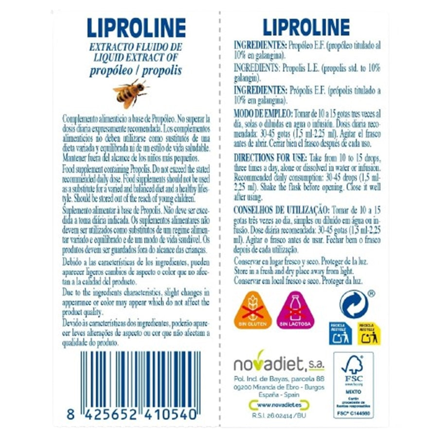 Liproline Extracto Fluido 30 ml | Novadiet - Dietetica Ferrer
