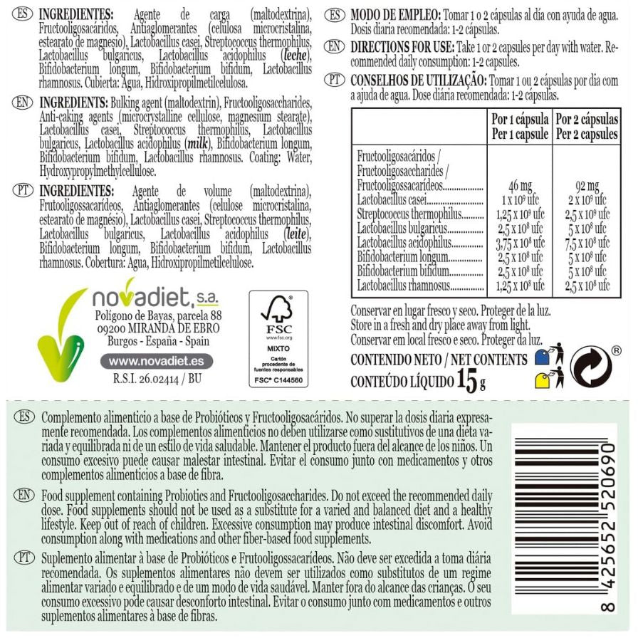 Novacilus 30 cápsulas | Novadiet - Dietetica Ferrer