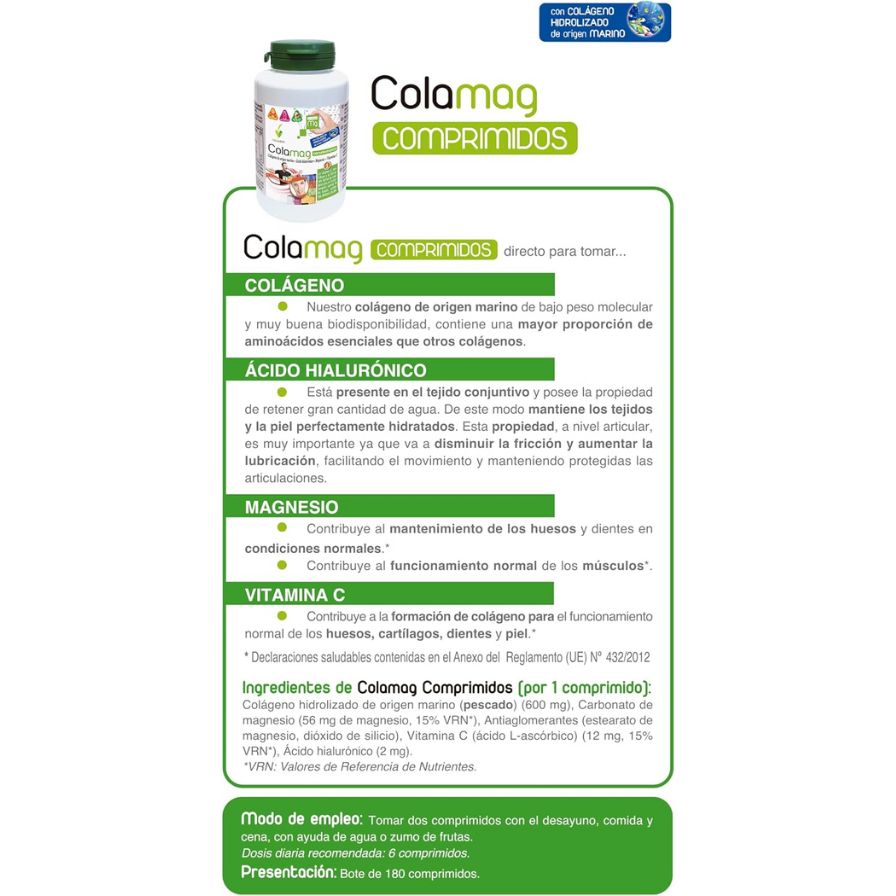 Colamag 180 comprimidos | Novadiet - Dietetica Ferrer