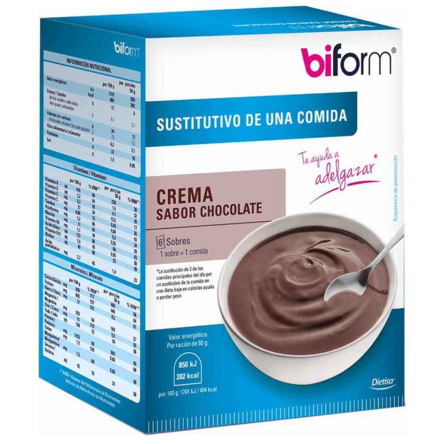 Crema Chocolate 6 Sobres | Biform - Dietetica Ferrer
