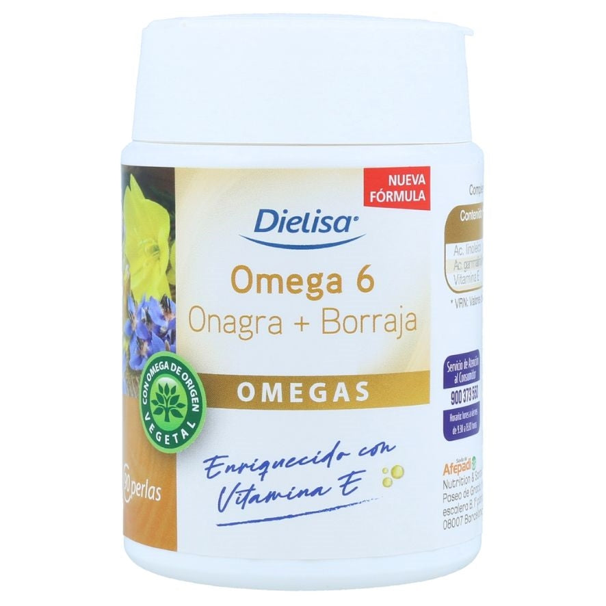 Onagra + Borraja 90 Perlas | Dielisa - Dietetica Ferrer