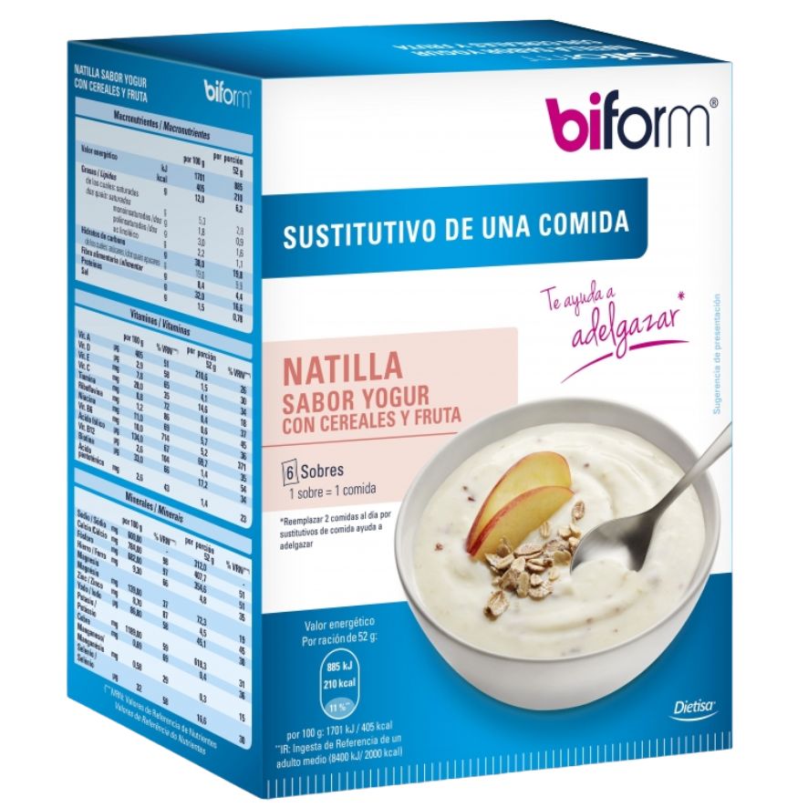 Crema Yogur Cereales 6 Sobres | Biform - Dietetica Ferrer