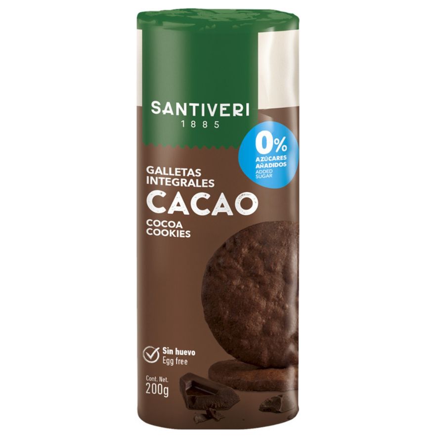 Galletas Digestive Cacao 200 gr | Santiveri - Dietetica Ferrer