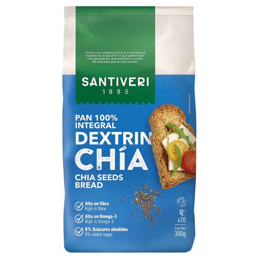 Pan Dextrin Con Chia 300 gr | Santiveri - Dietetica Ferrer