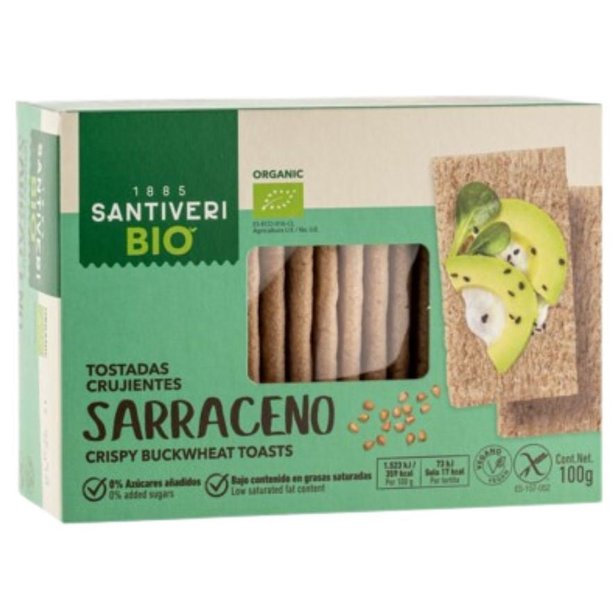 Tostadas Ligeras de Trigo Sarraceno 100 gr | Santiveri - Dietetica Ferrer