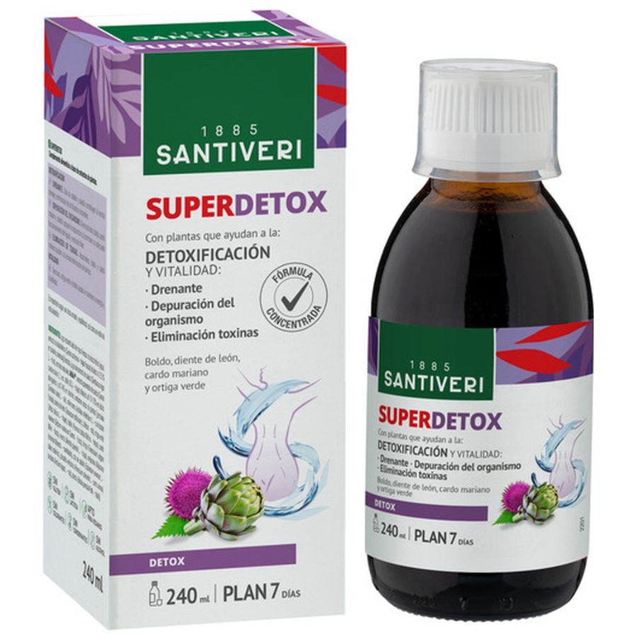 Jarabe Superdetox 240 ml | Santiveri - Dietetica Ferrer