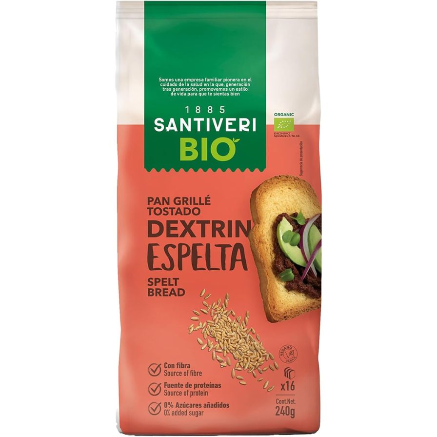 Pan Grille Espelta Bio 240 gr | Santiveri - Dietetica Ferrer