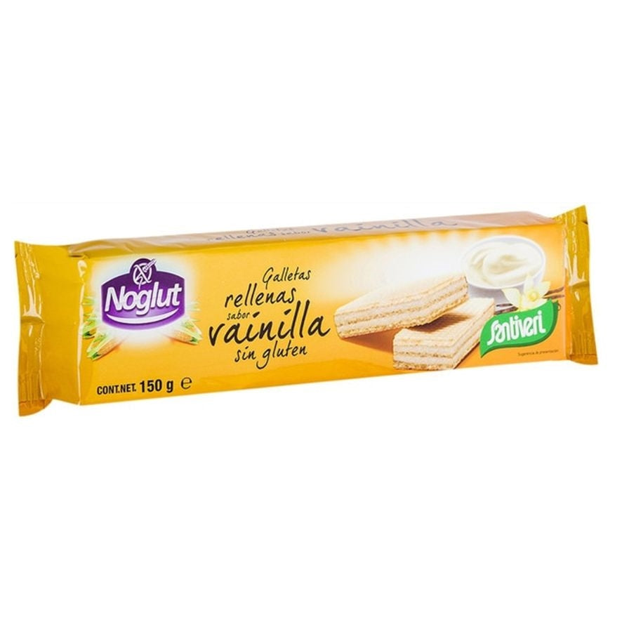 Noglut Galletas Rellenas Vainilla 150 gr | Santiveri - Dietetica Ferrer