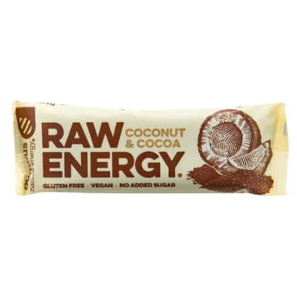 Barritas Raw Energy Coco y Cacao Caja 20 | Bombus - Dietetica Ferrer