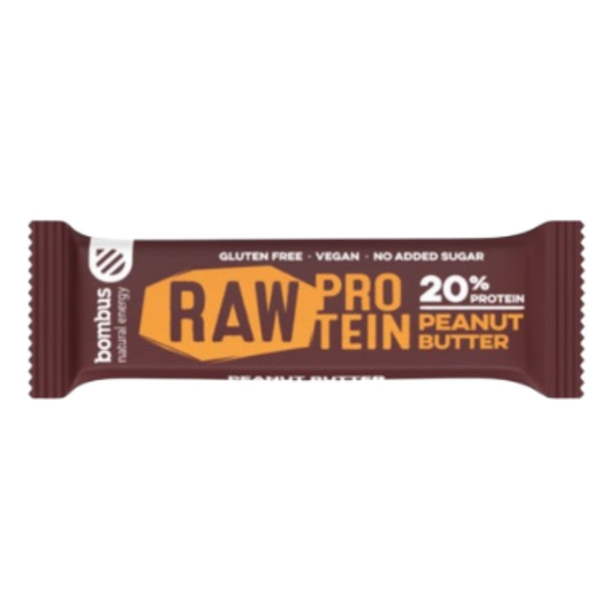 Barritas Raw Protein Crema de Cacahuate Caja 20 | Bombus - Dietetica Ferrer