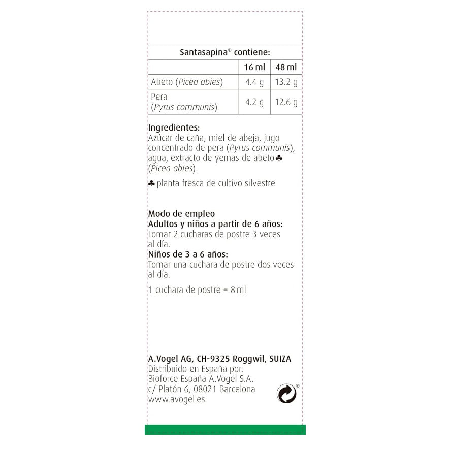 Santasapina Jarabe 200 ml | A Vogel - Dietetica Ferrer