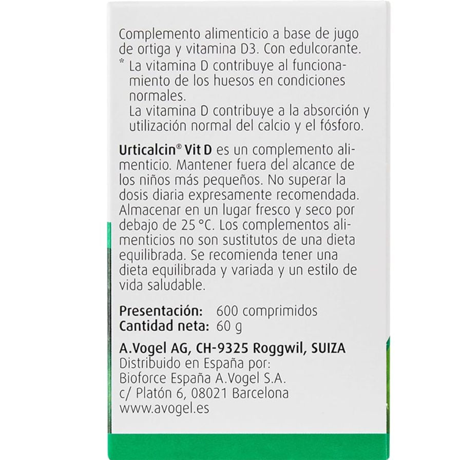 Urticalcina 600 Comprimidos | Um Vogel