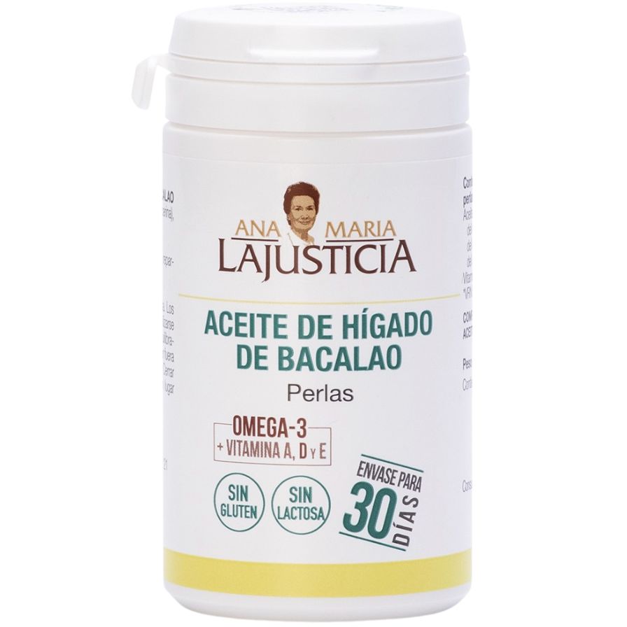 Aceite de Higado de Bacalao 90 Perlas | Ana Maria Lajusticia - Dietetica Ferrer