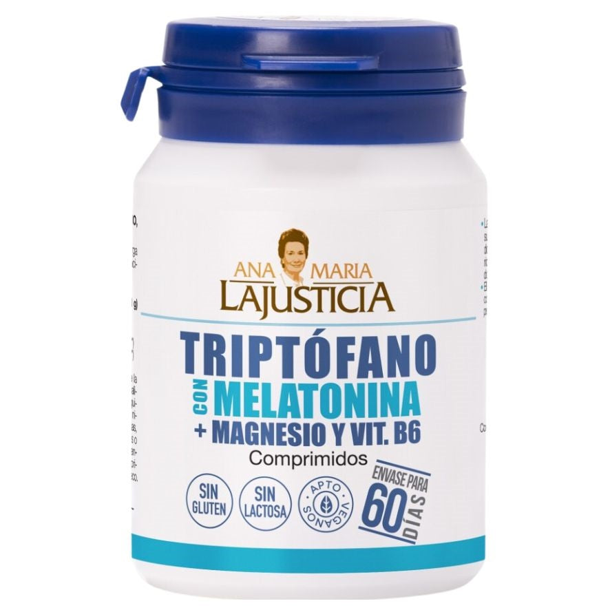 Triptofano Melatonina Magnésio Vitamina B6 60 Comprimidos | Ana Maria Justiça