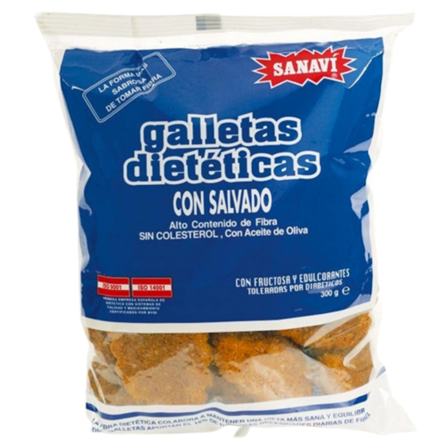 Bolachas Dietéticas com Farelo 300 gr | Sanavi
