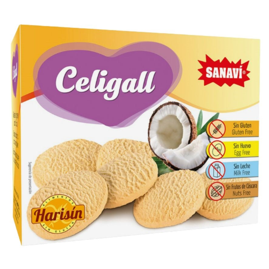 Celigall Galletas de Coco Harisin 150 gr | Sanavi - Dietetica Ferrer