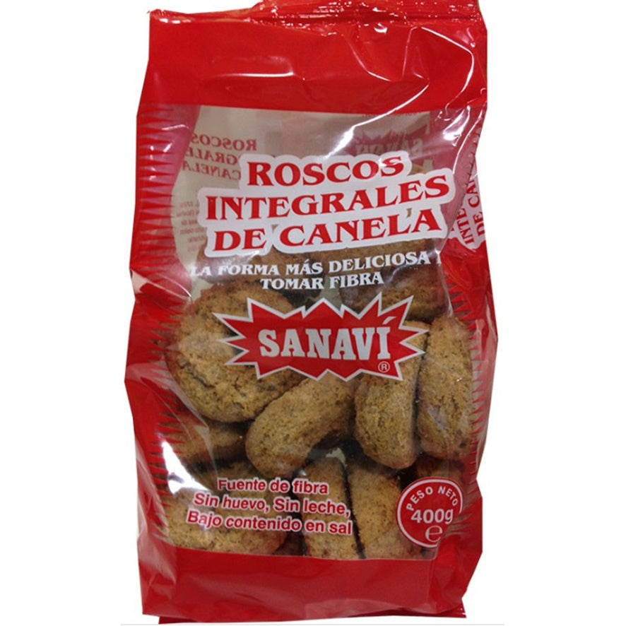 Roscos Integrales de Canela 400 gr | Sanavi - Dietetica Ferrer