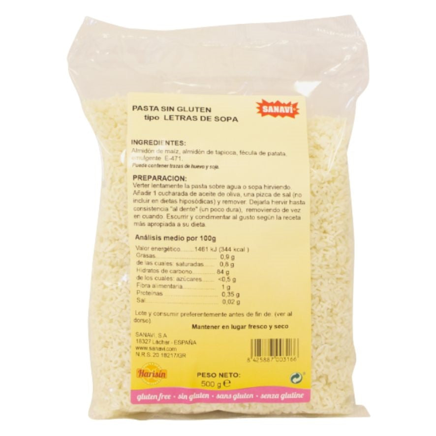 Sopa de Letras Harisin 500 gr | Sanavi - Dietetica Ferrer