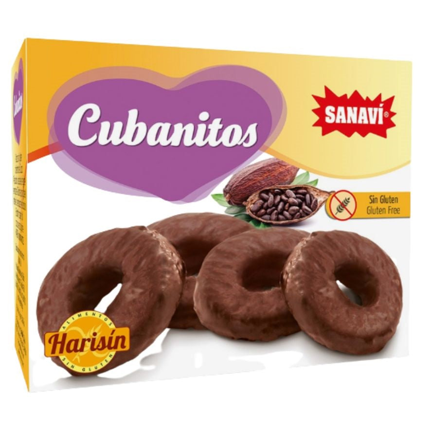 Cubanitos Roscos Cubiertos de Cacao Harisin 150 gr | Sanavi - Dietetica Ferrer