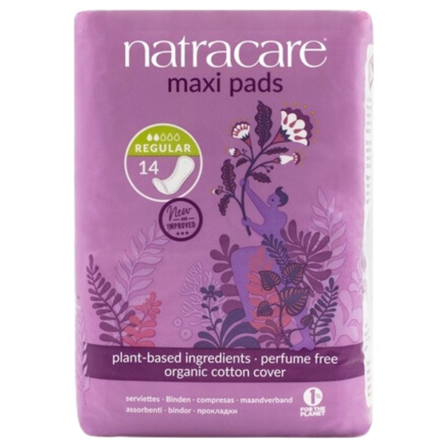 Compresas regulares Maxi Pads 14 unidades | Natracare - Dietetica Ferrer
