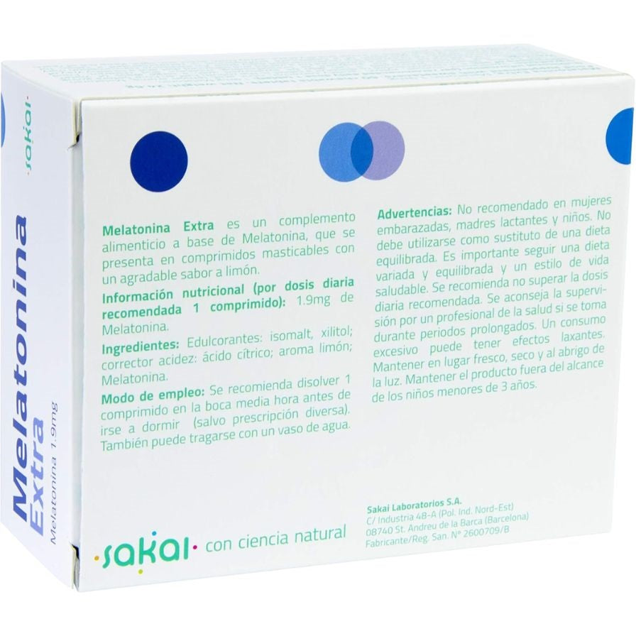 Melatonina Extra 60 Comprimidos | Sakai - Dietetica Ferrer