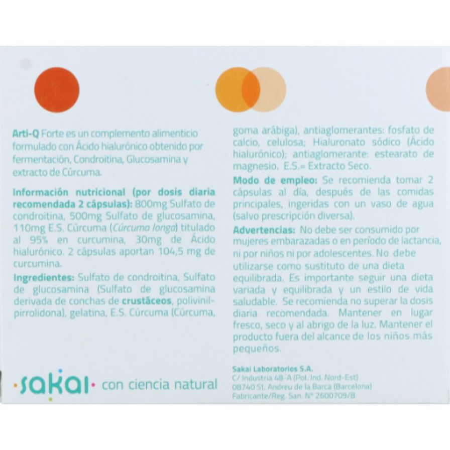 Arti-Q Forte 60 cápsulas | Sakai - Dietetica Ferrer
