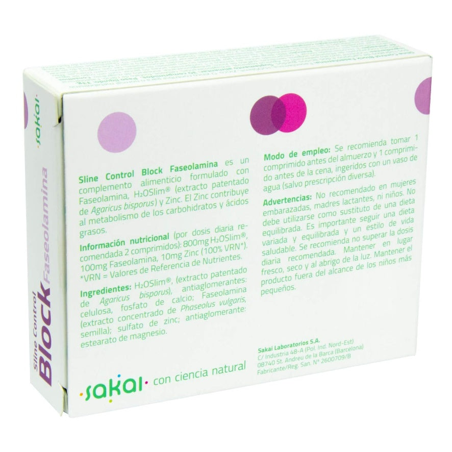 Sline Control Block Faseolamina 30 Comprimidos | Sakai - Dietetica Ferrer