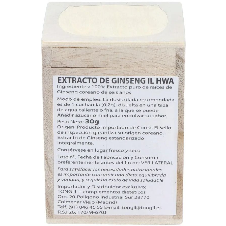 Extracto Puro de Ginseng 30 gr | IL HWA - Dietetica Ferrer