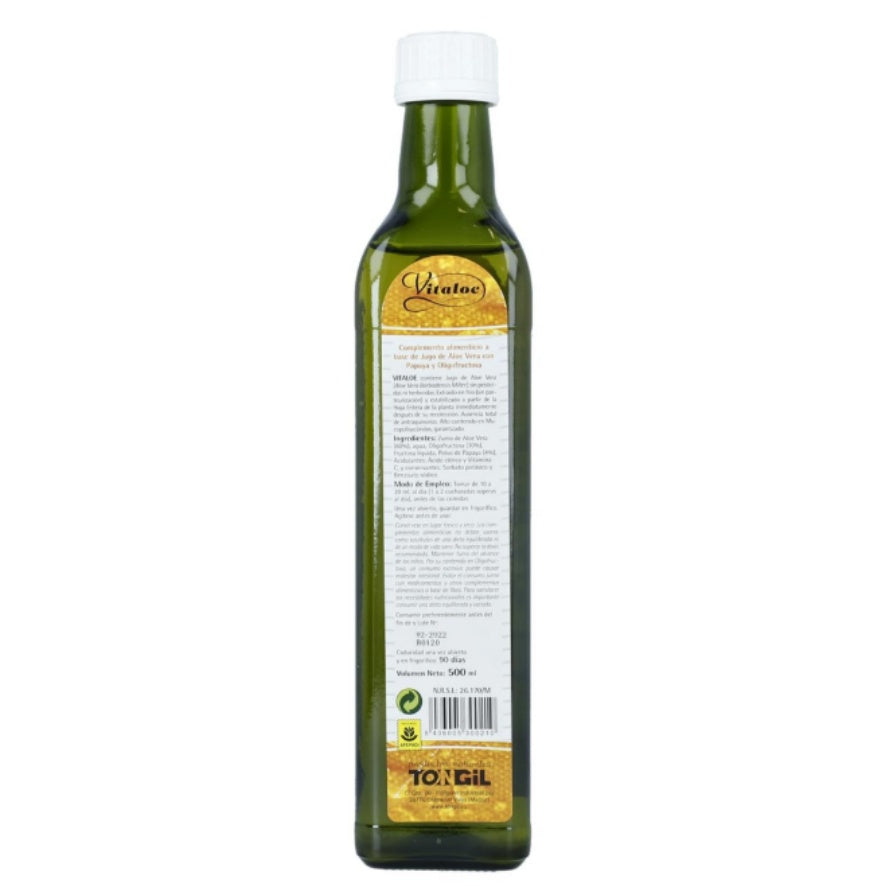 Jugo de Aloe Vera con Papaya Vitaloe 500 ml | Tongil - Dietetica Ferrer