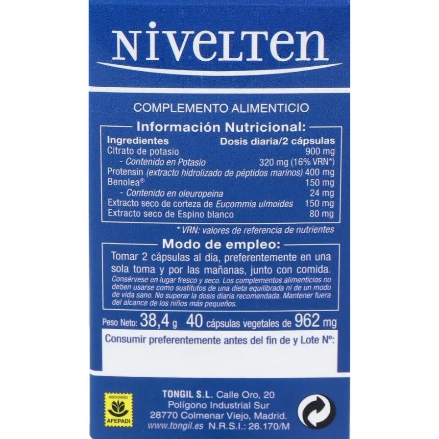 Nivelten 40 Capsulas | Tongil - Dietetica Ferrer