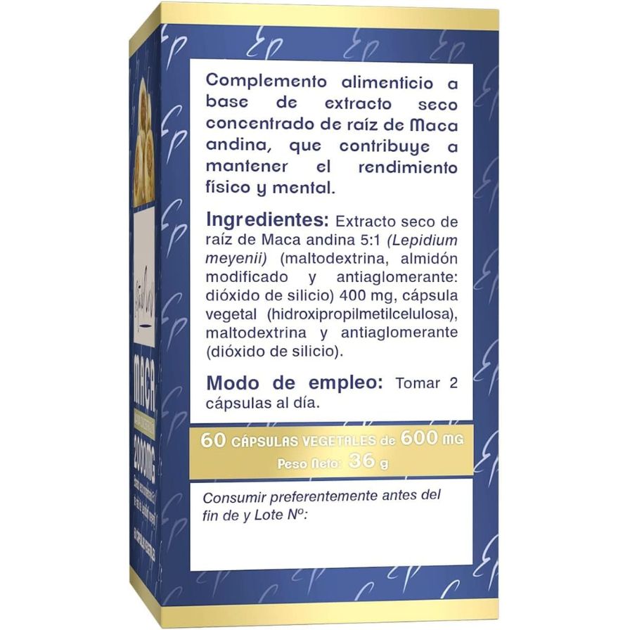 Estado Puro Maca 2000 Mg 60 Capsulas | Tongil - Dietetica Ferrer