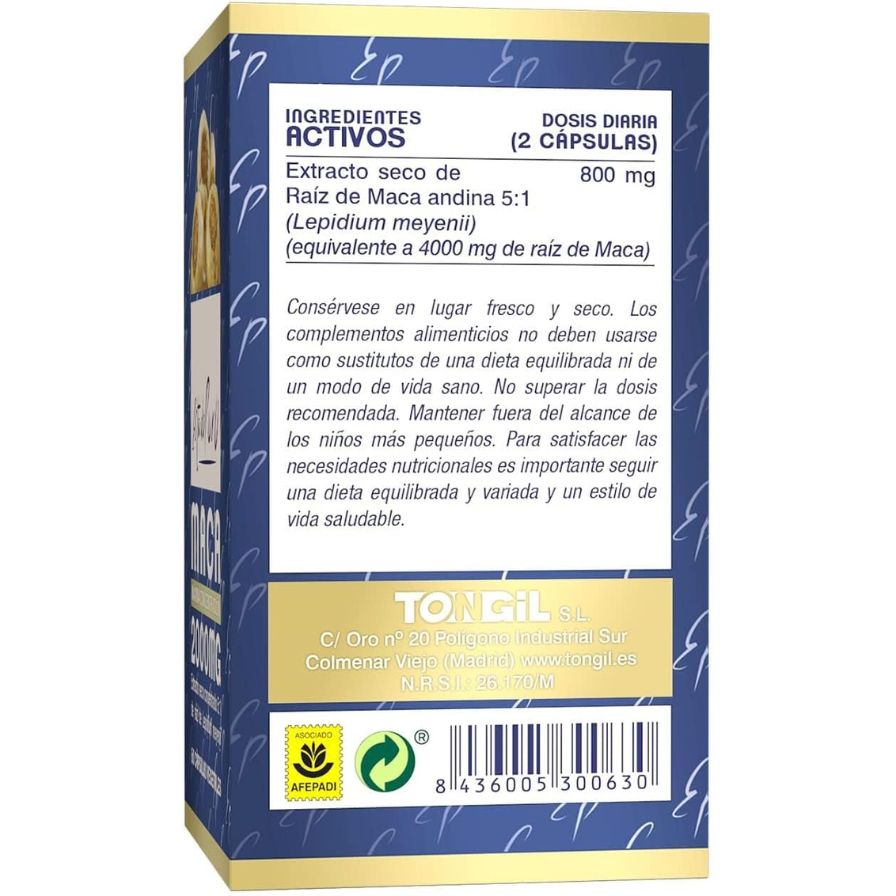 Estado Puro Maca 2000 Mg 60 Capsulas | Tongil - Dietetica Ferrer