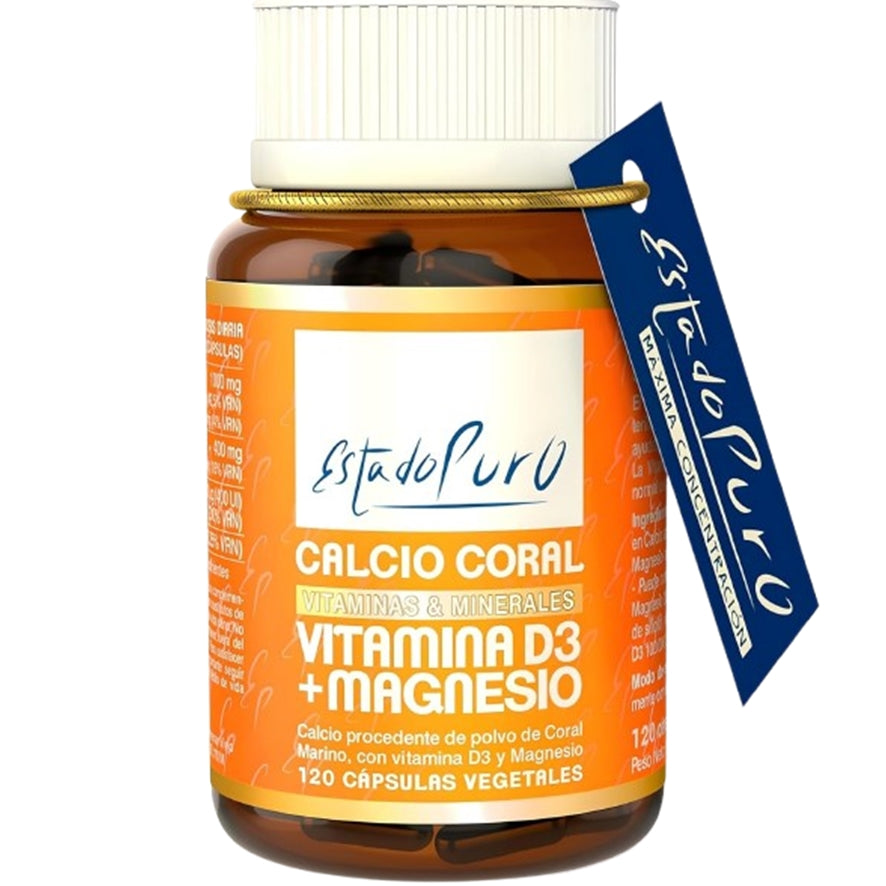 Estado Puro Calcio Coral Vitamina D3 Magnesio 120 Capsulas | Tongil - Dietetica Ferrer