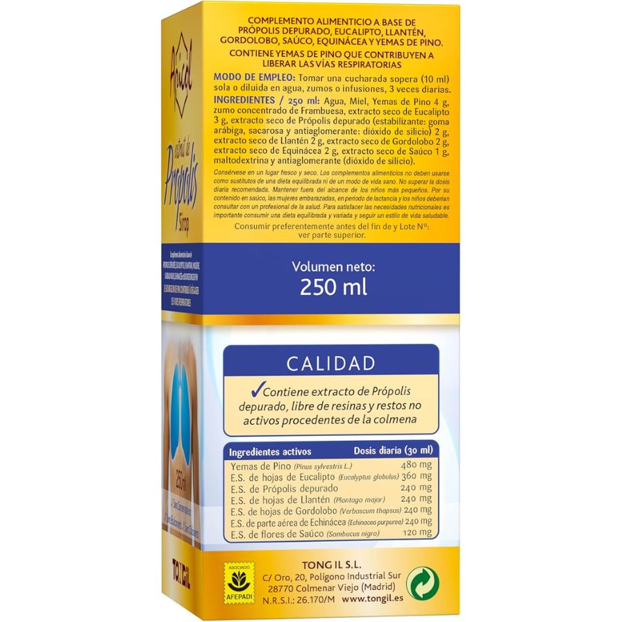 Extracto de Propolis Apicol Jarabe 250 ml | Tongil - Dietetica Ferrer