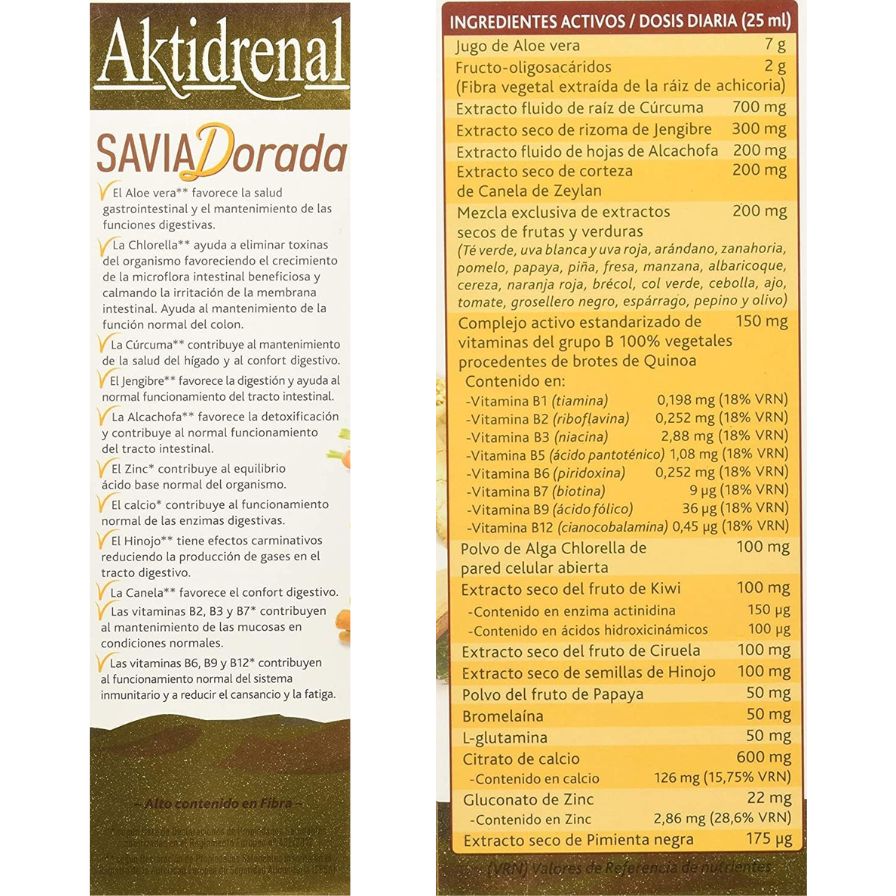 Aktidrenal Savia Dorada 250 ml | Tongil - Dietetica Ferrer