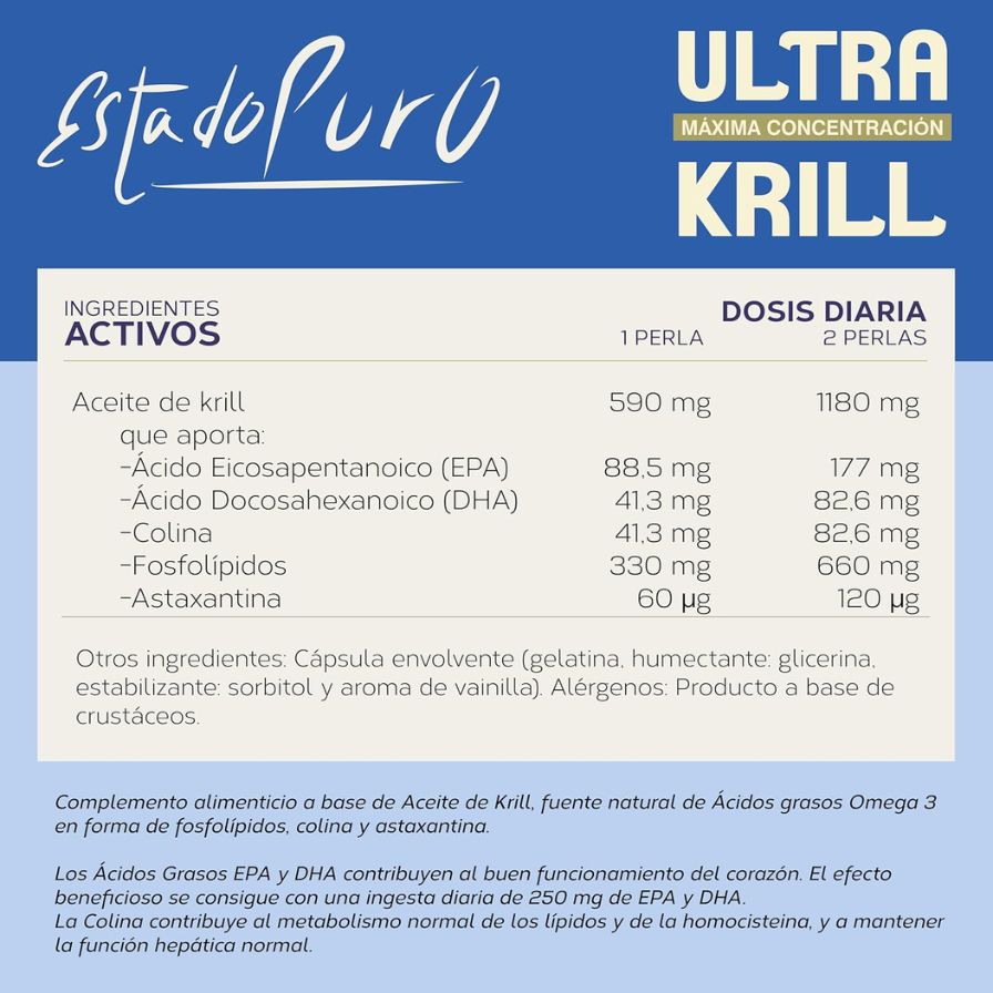 Estado Puro Ultra Krill 60 Perlas | Tongil - Dietetica Ferrer