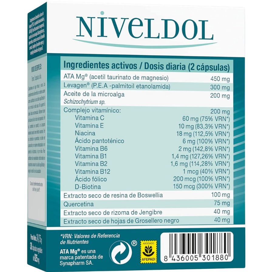 Niveldol 30 cápsulas | Tongil - Dietetica Ferrer