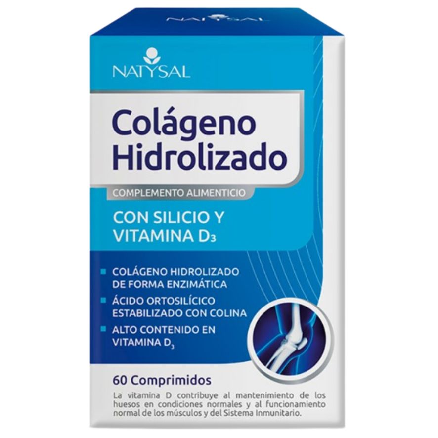 Colageno Hidrolizado Con Silicio Y Vitamina D3 60 Comprimidos | Natysal