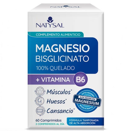 Magnesio Bisglicinato + Vitamina B6 Comprimidos | Natysal - Dietetica Ferrer