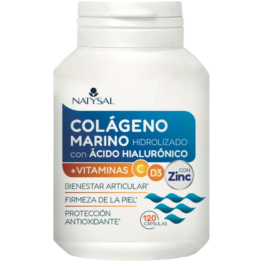 Colageno Marino Hidrolizado Con Acido Hialuronico 120 Comprimidos | Natysal