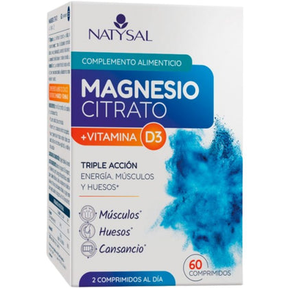 Magnesio Citrato + Vitamina D3 60 Comprimidos | Natysal - Dietetica Ferrer