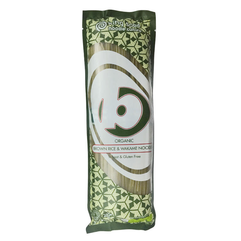 Pasta de Arroz Integral y Alga Wakame Bio 250 gr | King Soba - Dietetica Ferrer