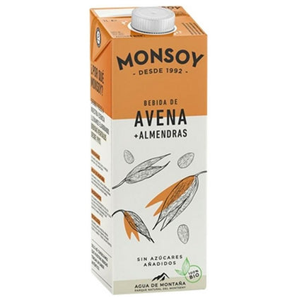 Bebida de Avena + Almendras Bio 1 Litro Pack de 6 | Monsoy - Dietetica Ferrer