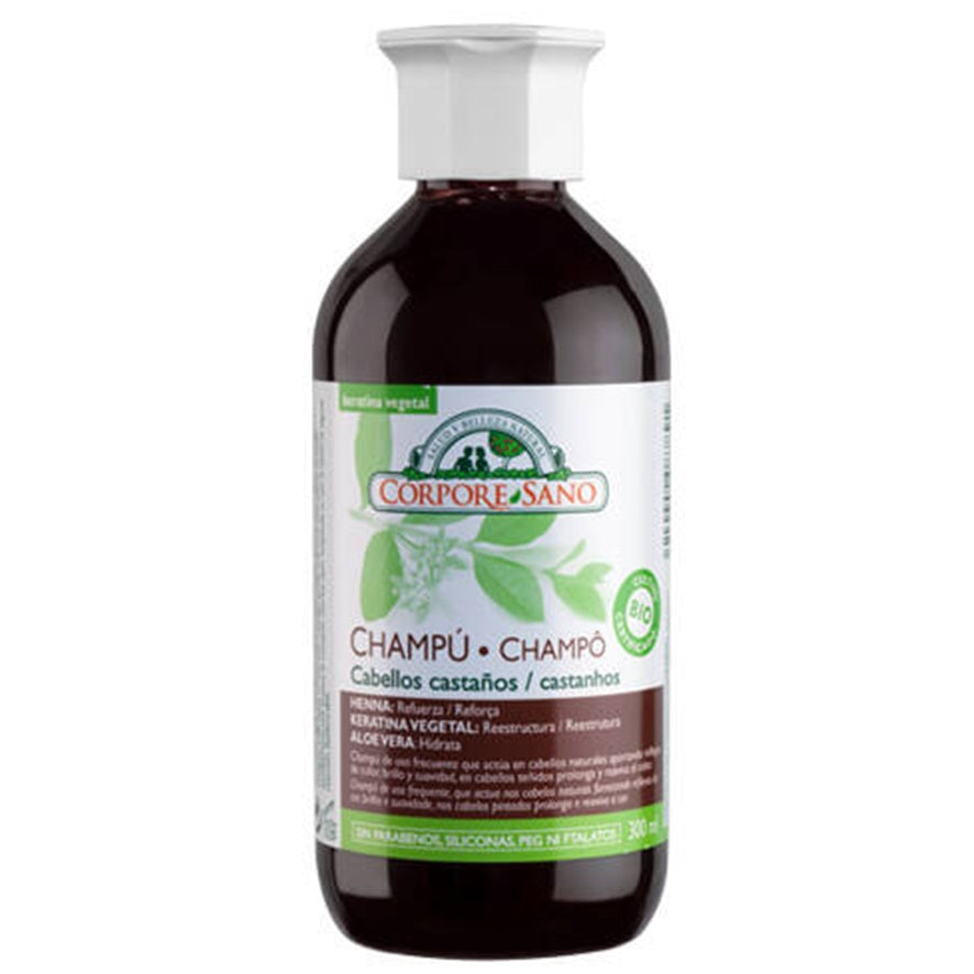Champu Henna Catechu Cabellos Castaños 300 ml | Corpore Sano - Dietetica Ferrer