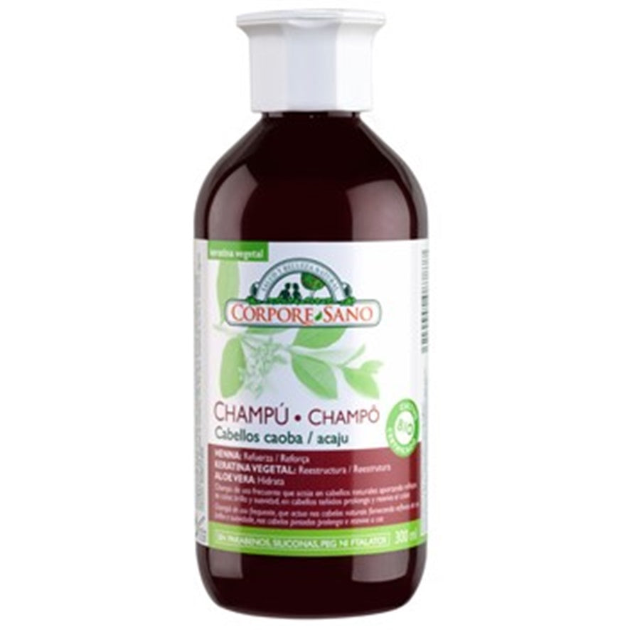 Champu Henna Sandalo Cabellos Caobas 300 ml | Corpore Sano - Dietetica Ferrer