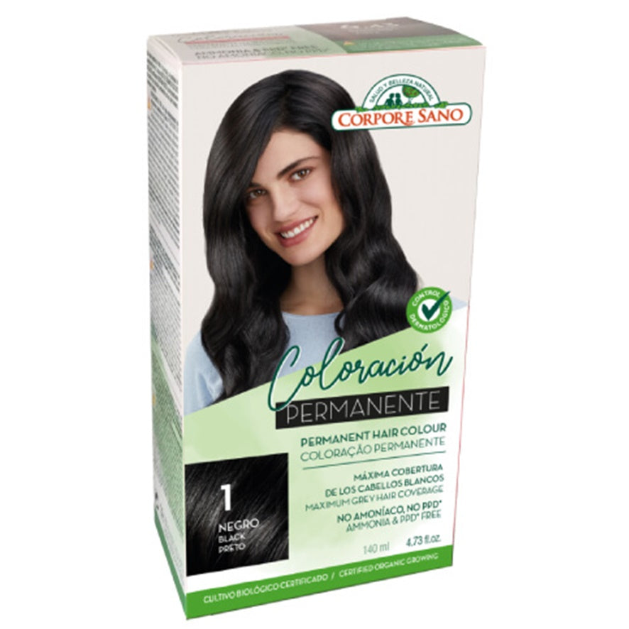 Tinte Permanente Negro N1 140 ml | Corpore Sano - Dietetica Ferrer
