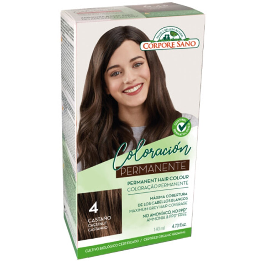 Tinte Permanente Castaño N4 140 ml | Corpore Sano