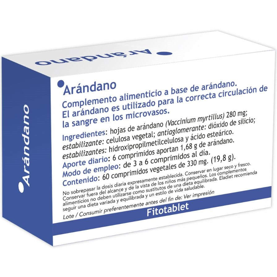 Arandano Fitotablet 60 Comprimidos | Eladiet - Dietetica Ferrer